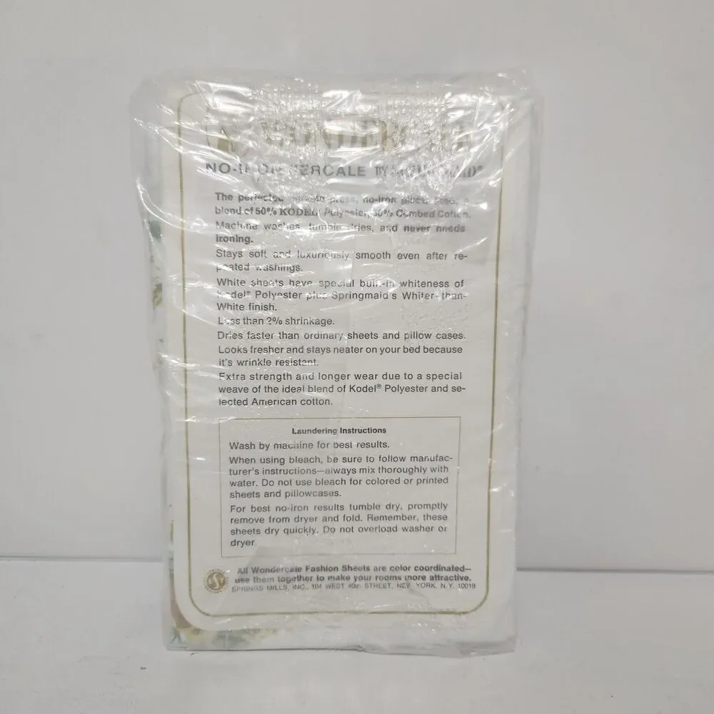 2-Pack Springmaid Wondercale Yellow Rose Standard No-Iron Percale Pillow Cases